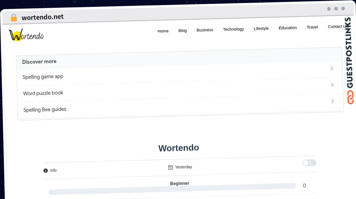 Publish Guest Post on wortendo.net