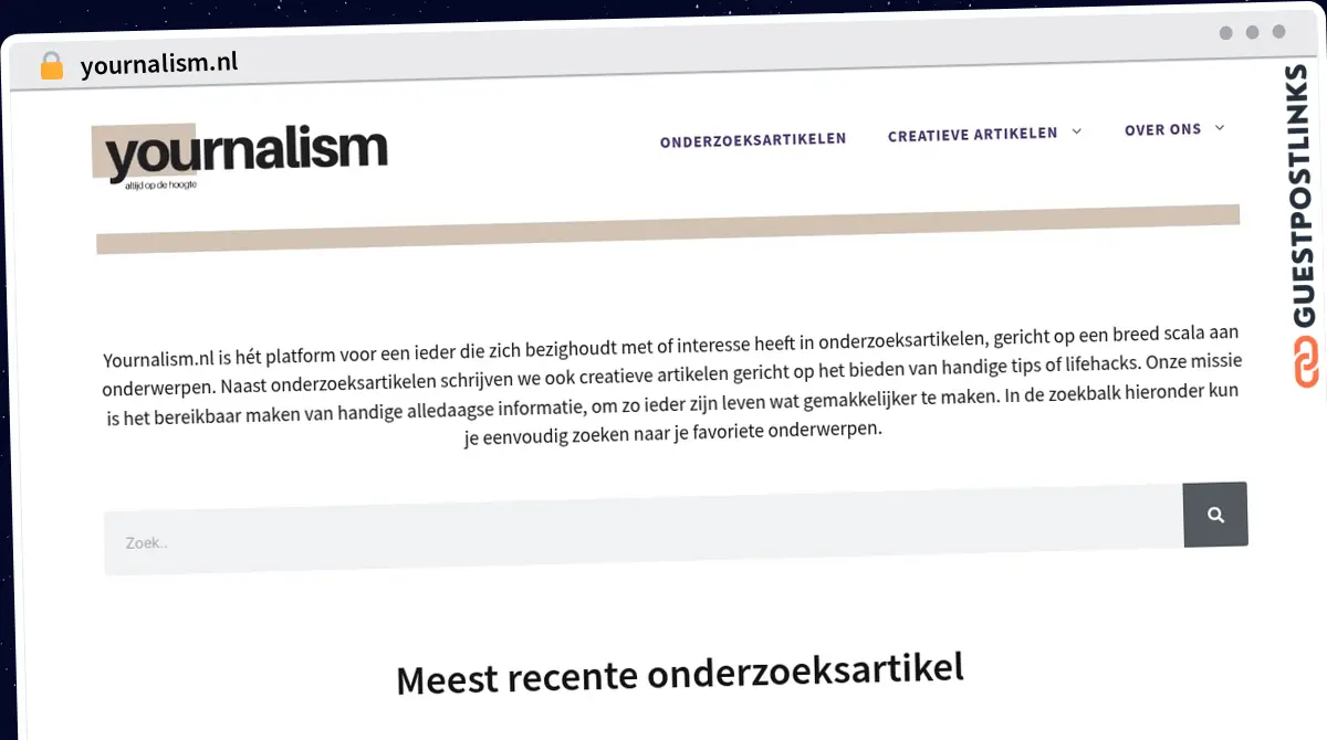 Publish Guest Post on yournalism.nl