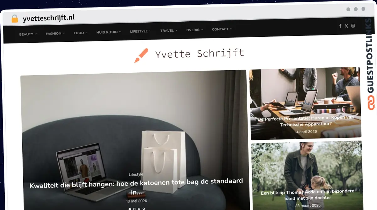 Publish Guest Post on yvetteschrijft.nl