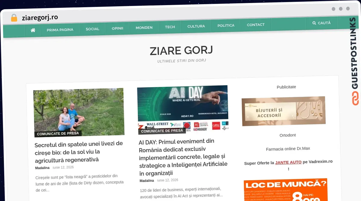Publish Guest Post on ziaregorj.ro