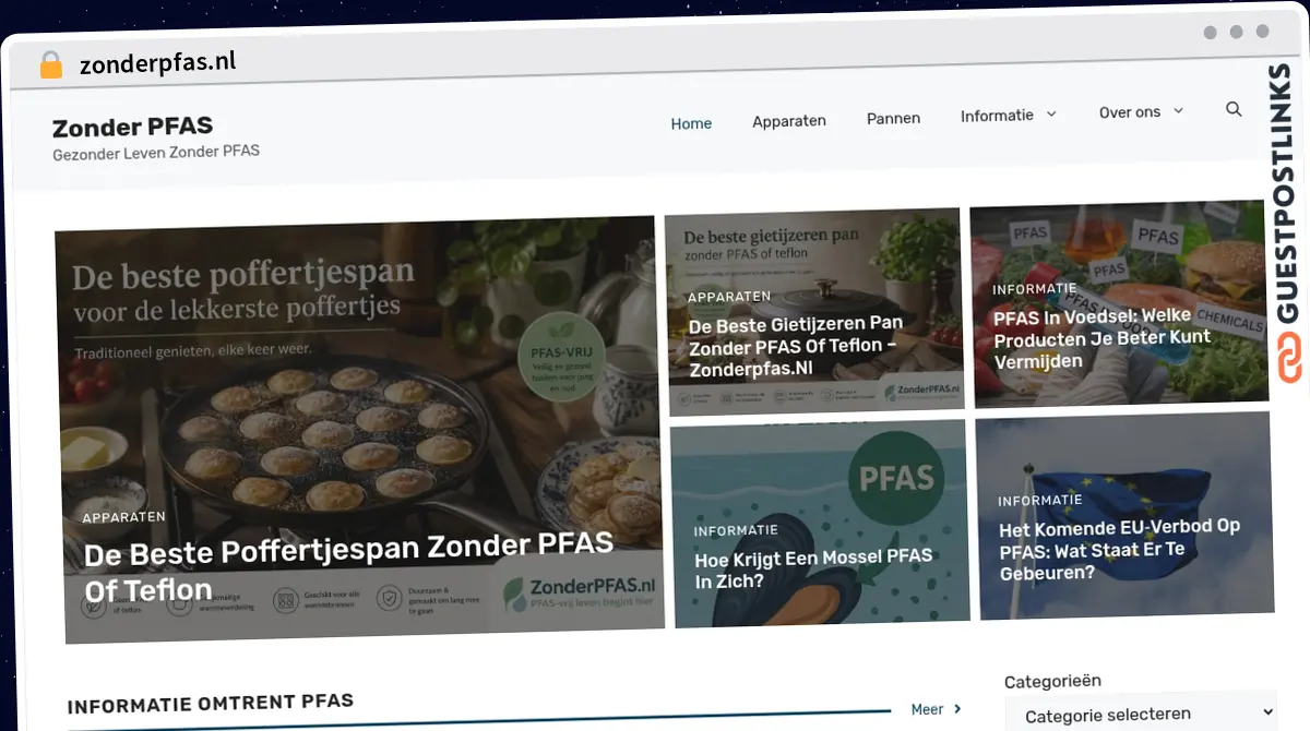 Publish Guest Post on zonderpfas.nl