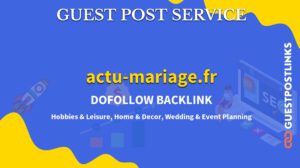Buy Guest Post on actu-mariage.fr