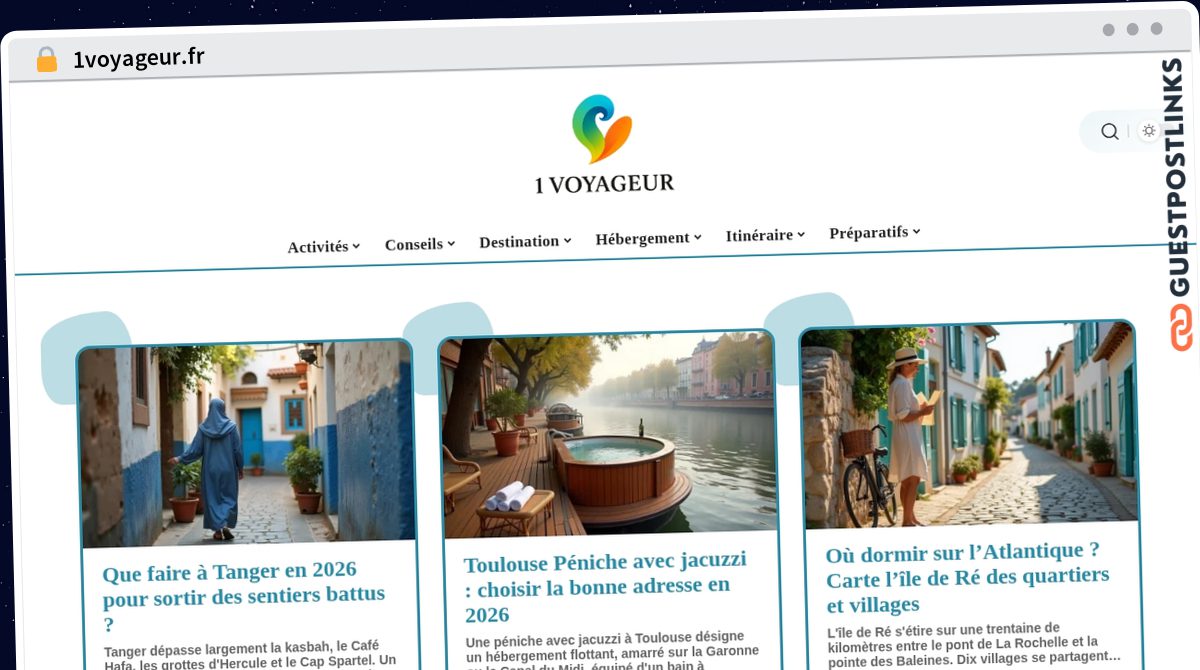 Publish Guest Post on 1voyageur.fr