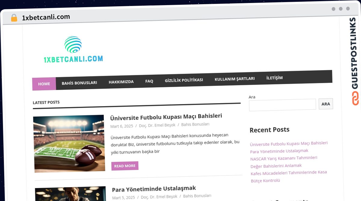 Publish Guest Post on 1xbetcanli.com