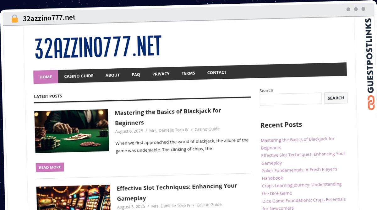 Publish Guest Post on 32azzino777.net