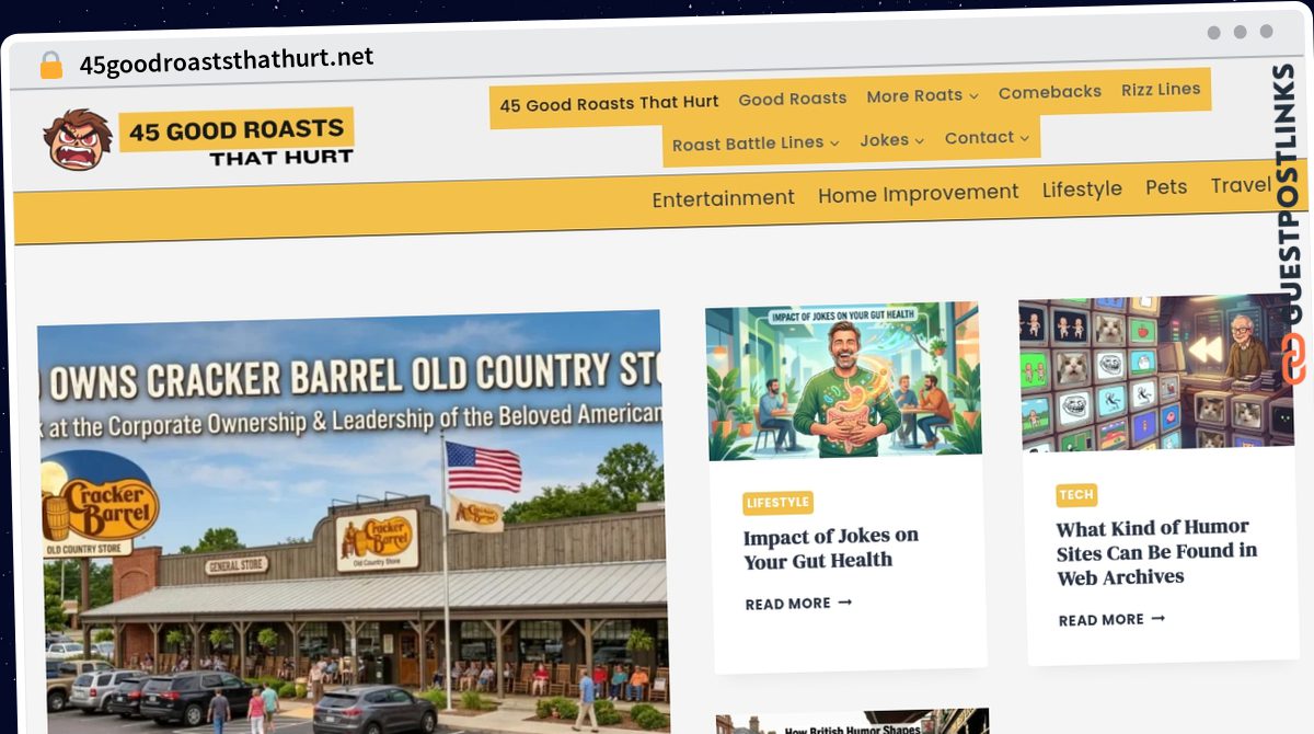 Publish Guest Post on 45goodroaststhathurt.net