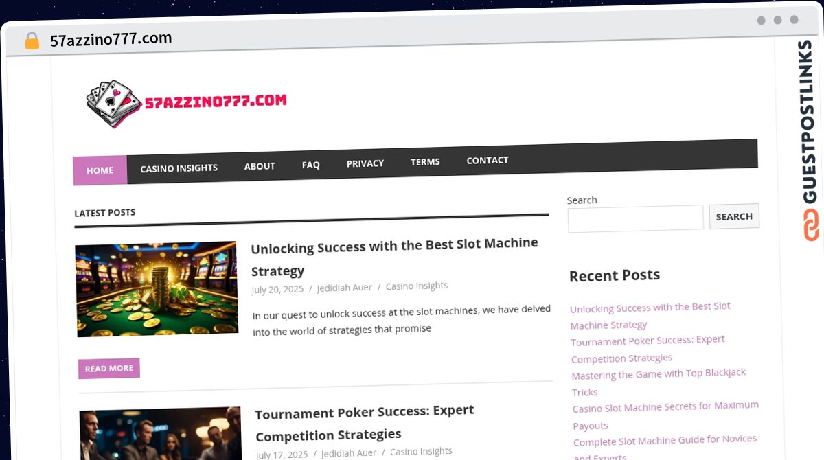 Publish Guest Post on 57azzino777.com