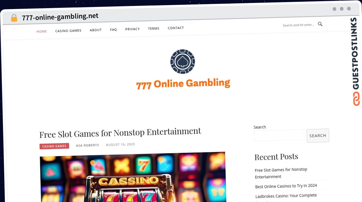 Publish Guest Post on 777-online-gambling.net