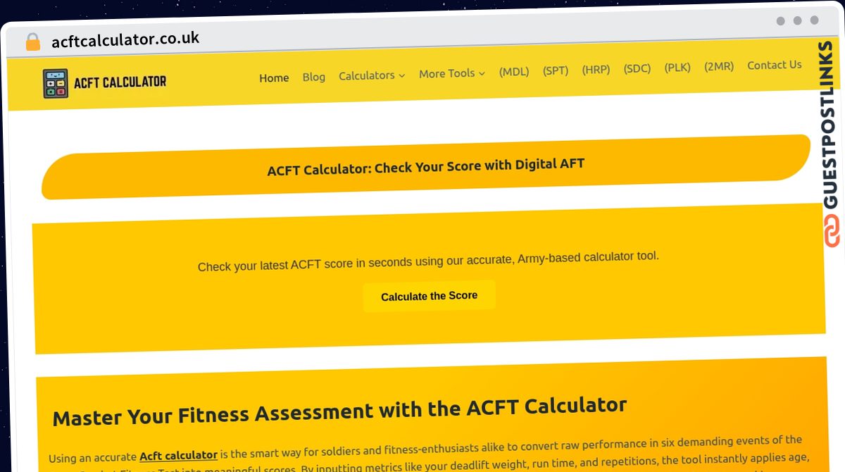 Publish Guest Post on acftcalculator.co.uk