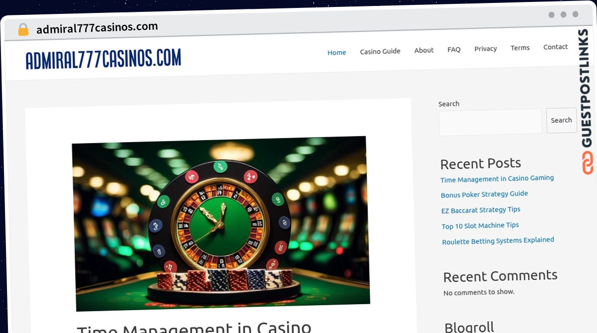 Publish Guest Post on admiral777casinos.com