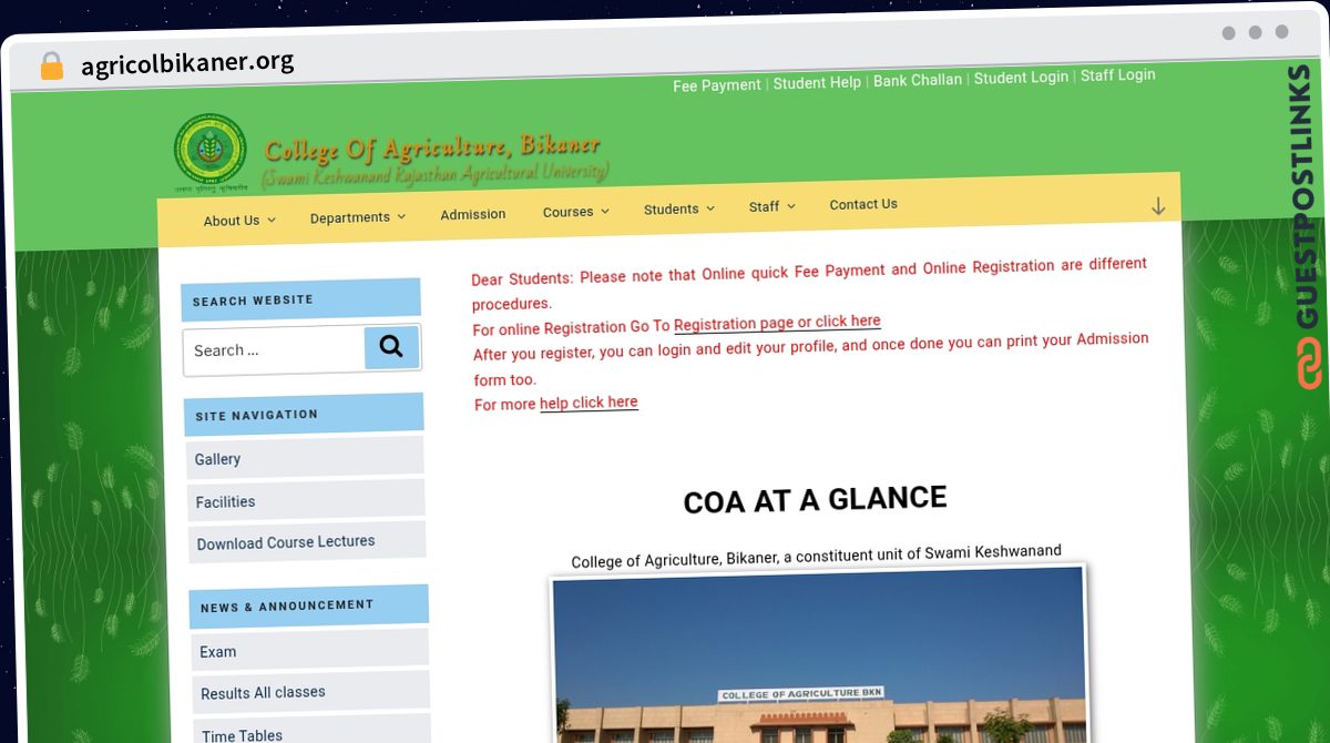 Publish Guest Post on agricolbikaner.org