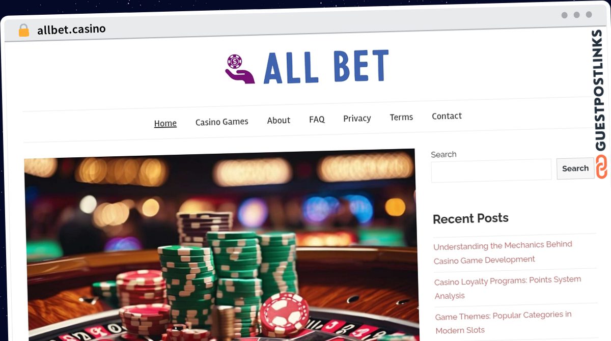 Publish Guest Post on allbet.casino