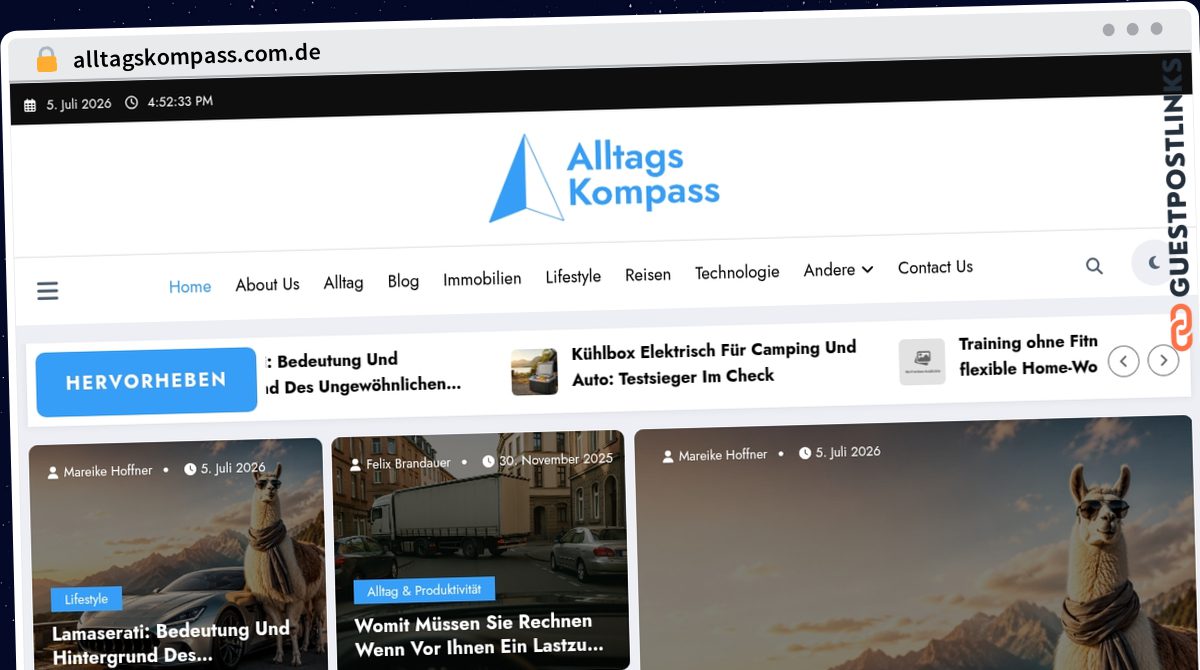 Publish Guest Post on alltagskompass.com.de