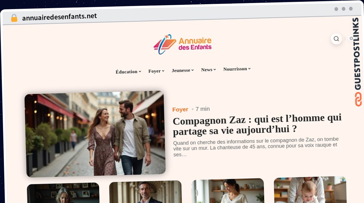 Publish Guest Post on annuairedesenfants.net