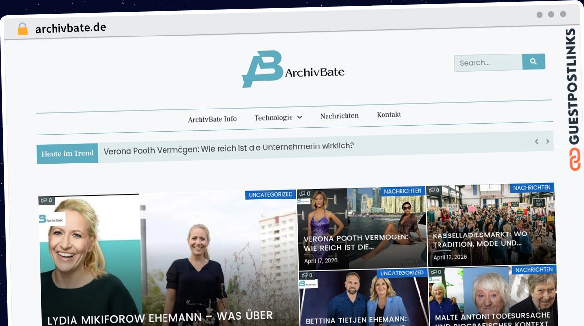 Publish Guest Post on archivbate.de