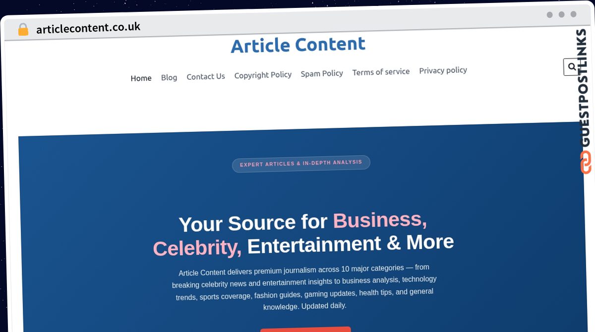 Publish Guest Post on articlecontent.co.uk