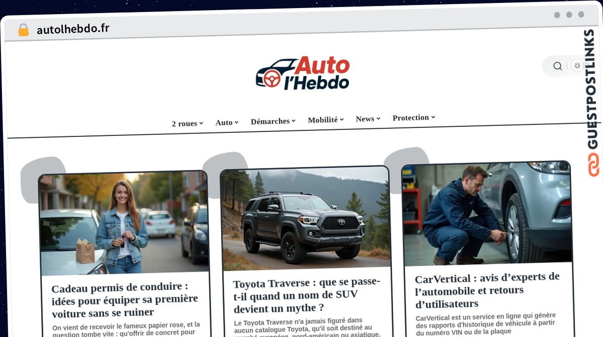 Publish Guest Post on autolhebdo.fr