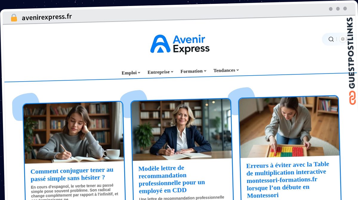 Publish Guest Post on avenirexpress.fr