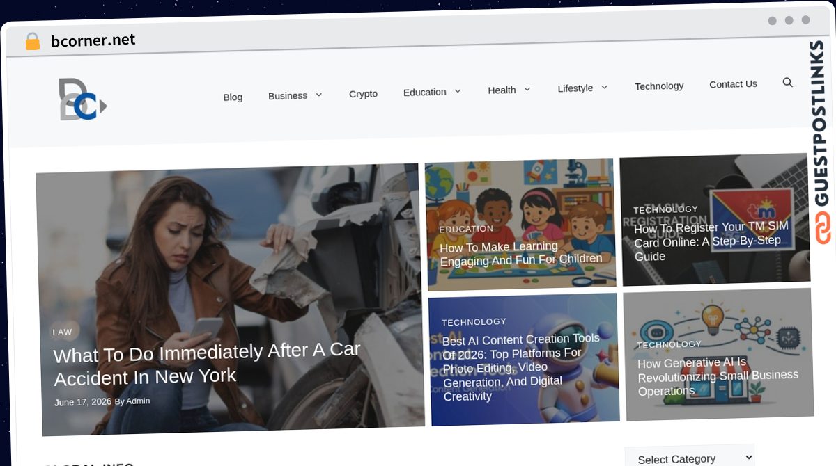 Publish Guest Post on bcorner.net