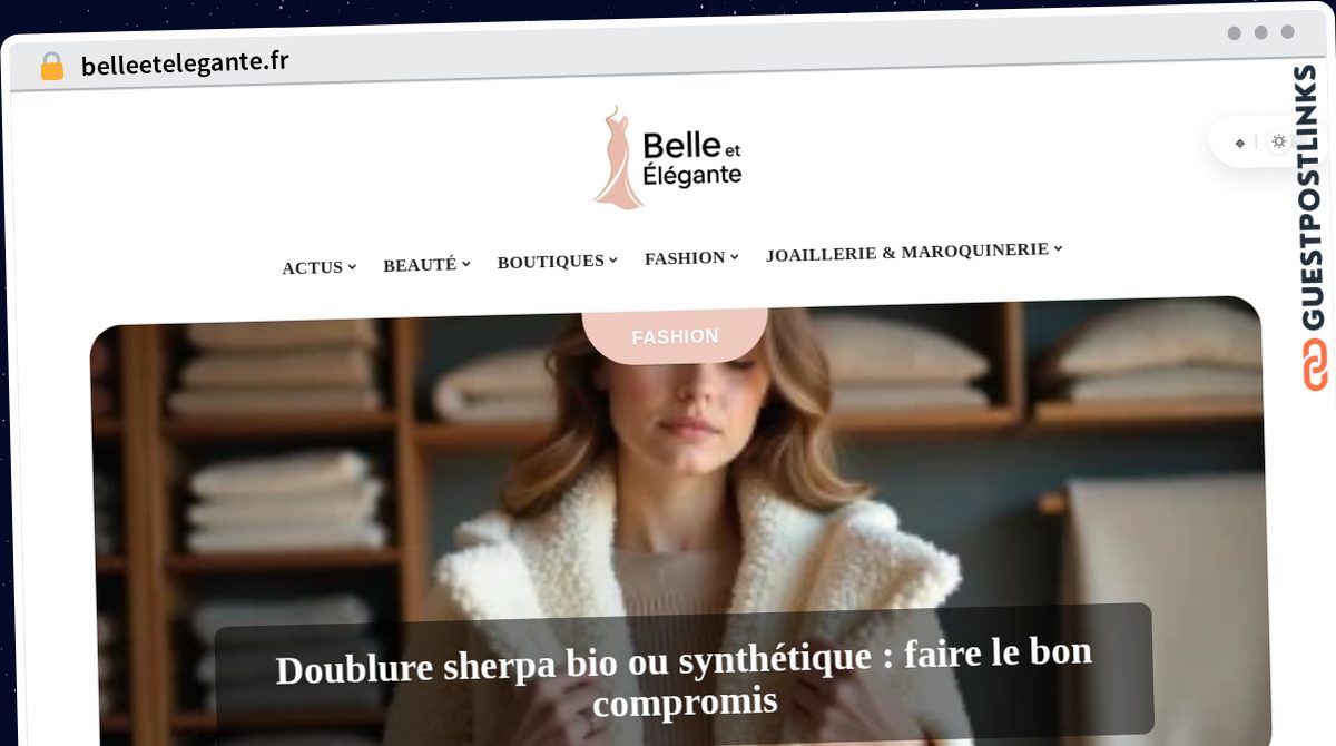 Publish Guest Post on belleetelegante.fr