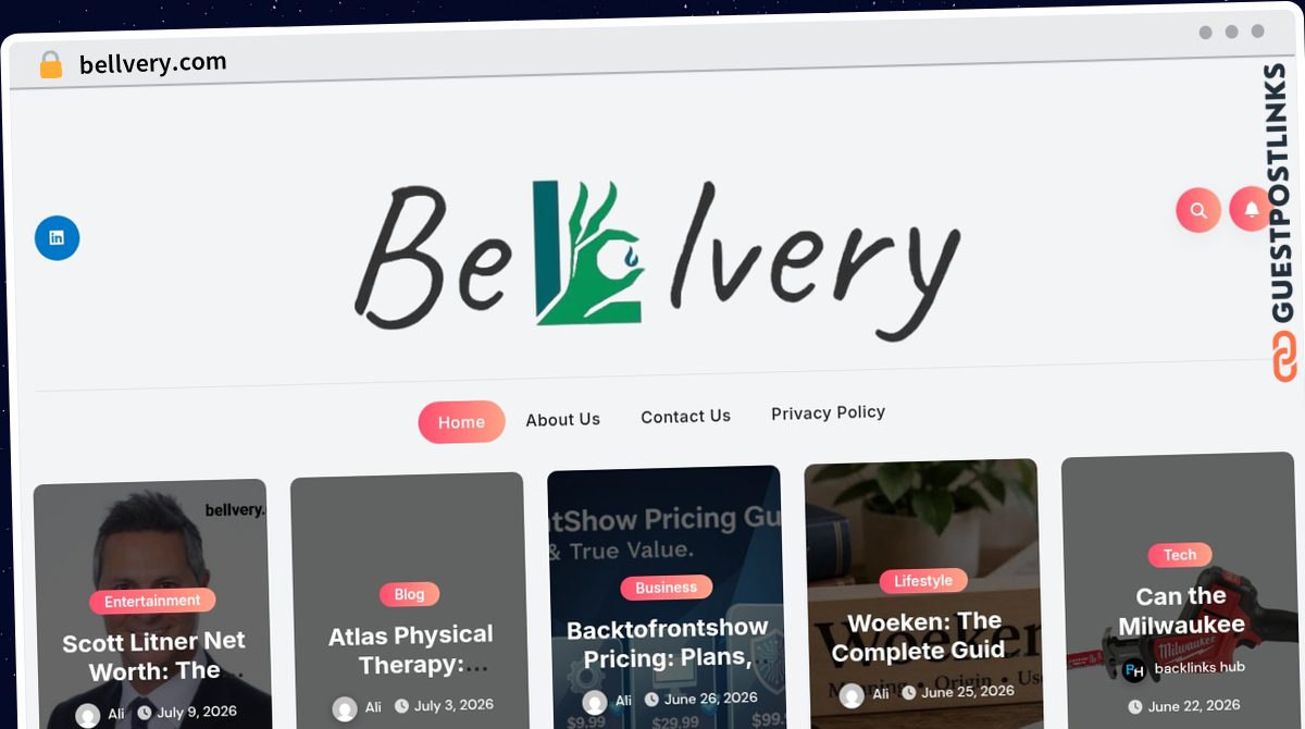 Publish Guest Post on bellvery.com
