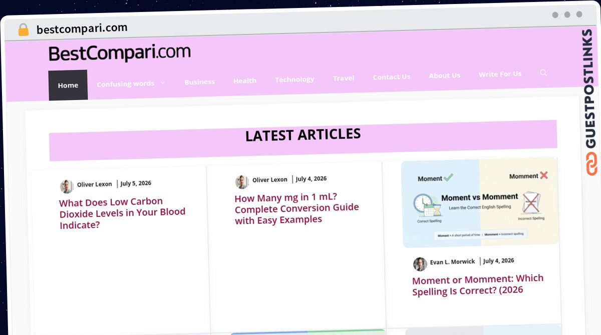 Publish Guest Post on bestcompari.com