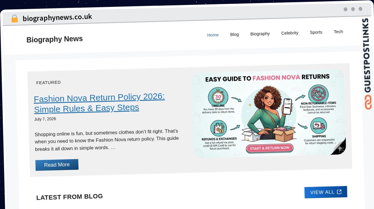 Publish Guest Post on biographynews.co.uk