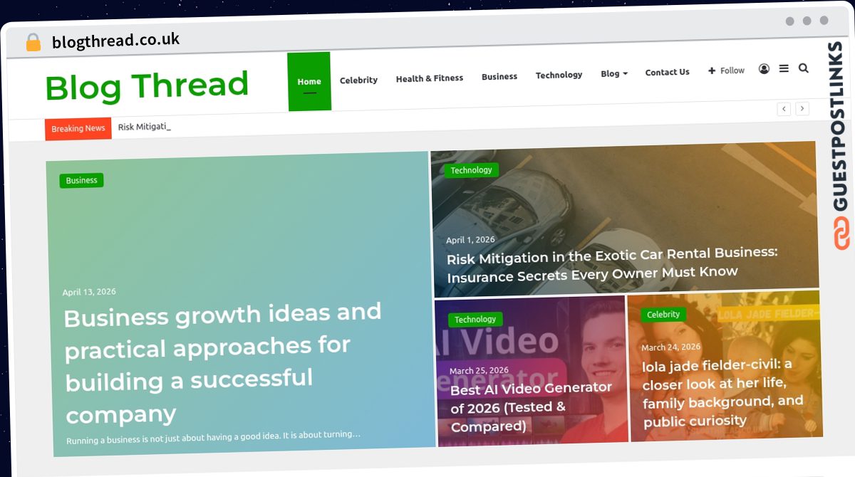Publish Guest Post on blogthread.co.uk
