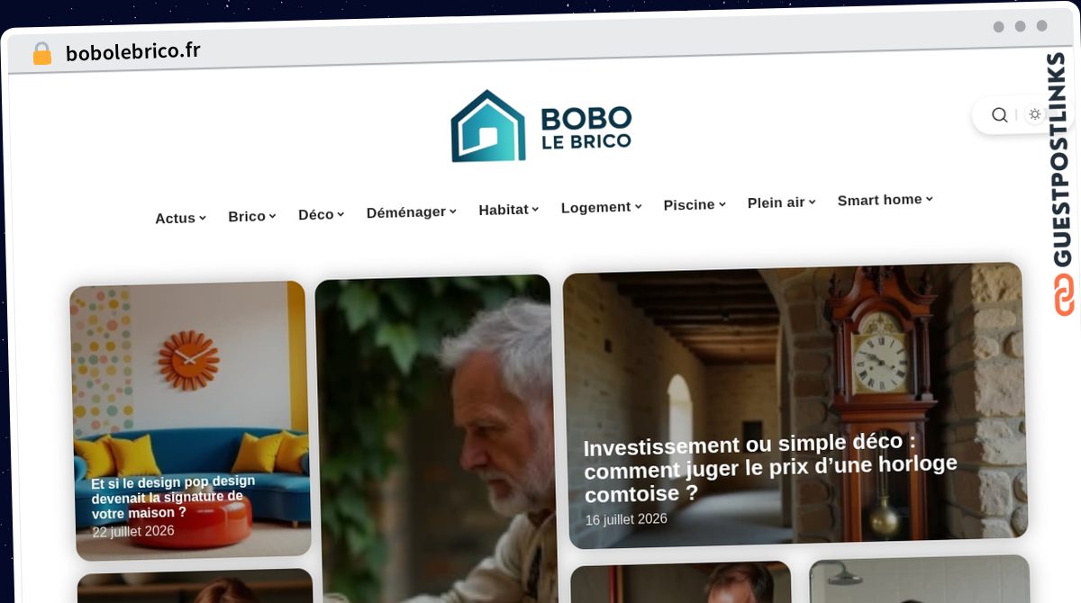 Publish Guest Post on bobolebrico.fr