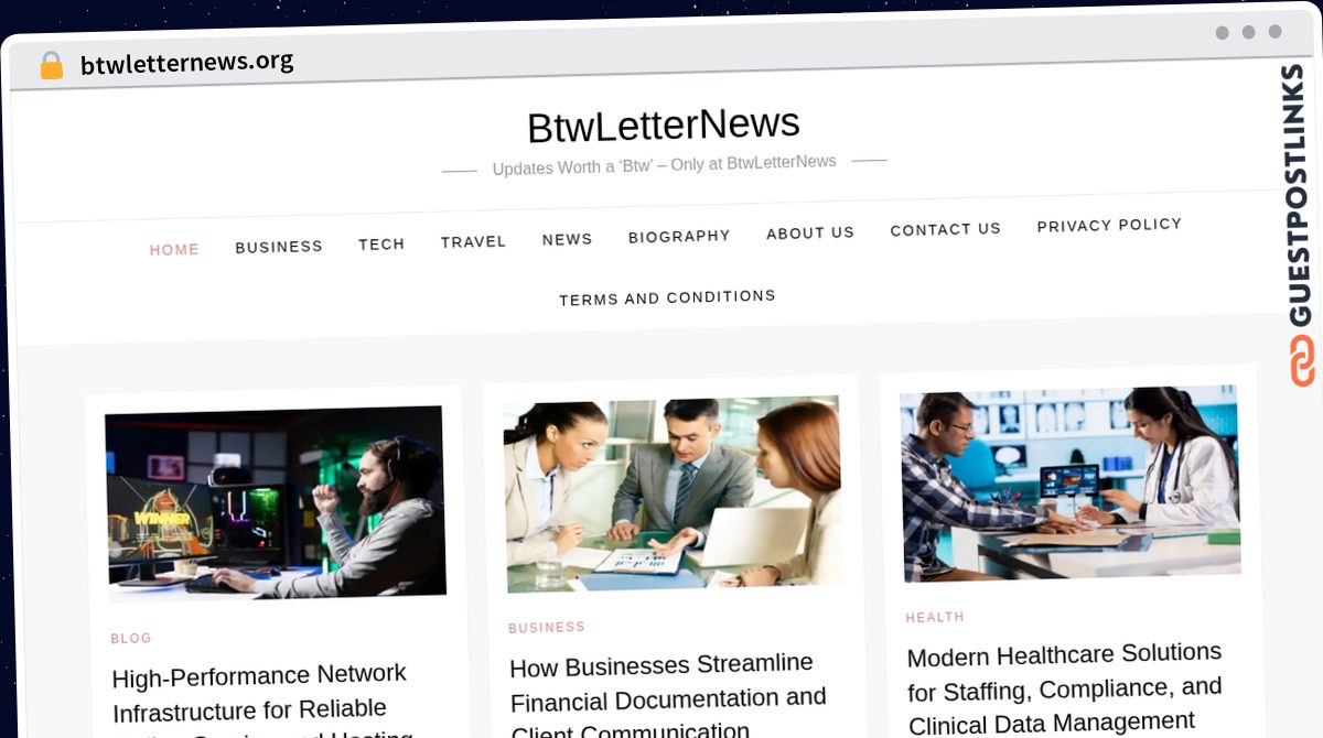 Publish Guest Post on btwletternews.org