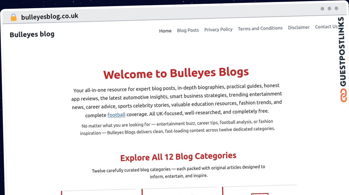 Publish Guest Post on bulleyesblog.co.uk