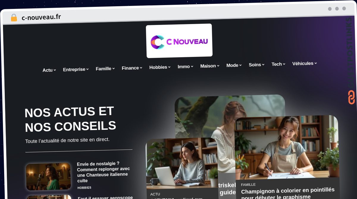 Publish Guest Post on c-nouveau.fr