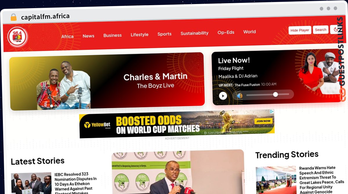 Publish Guest Post on capitalfm.africa