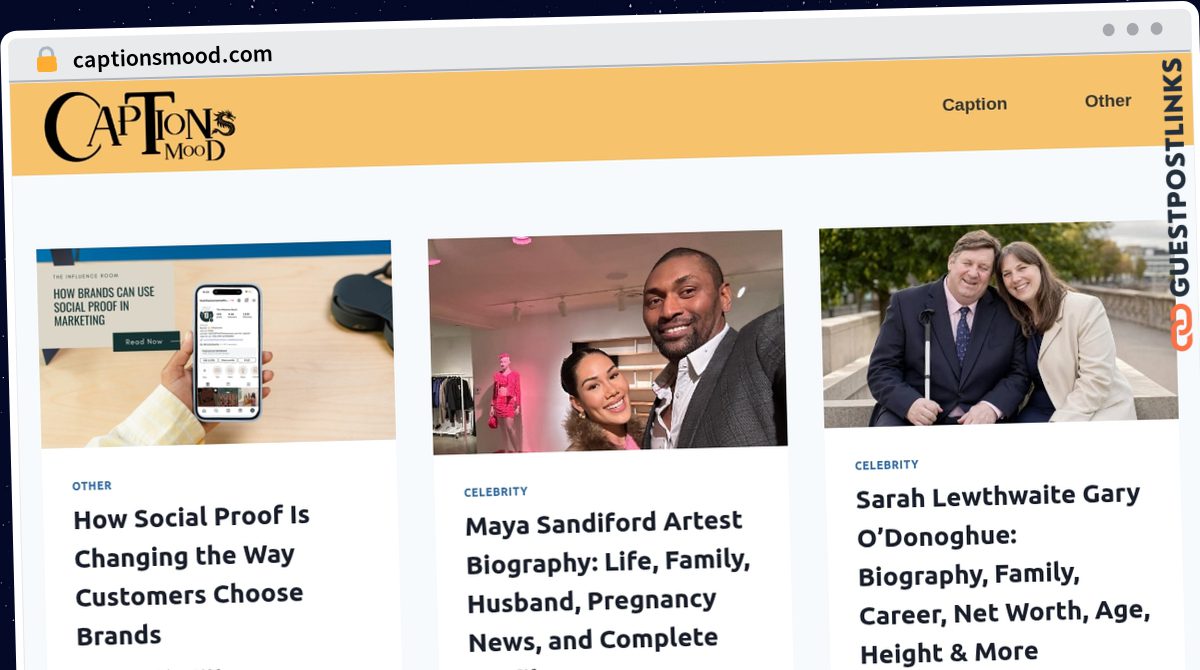 Publish Guest Post on captionsmood.com