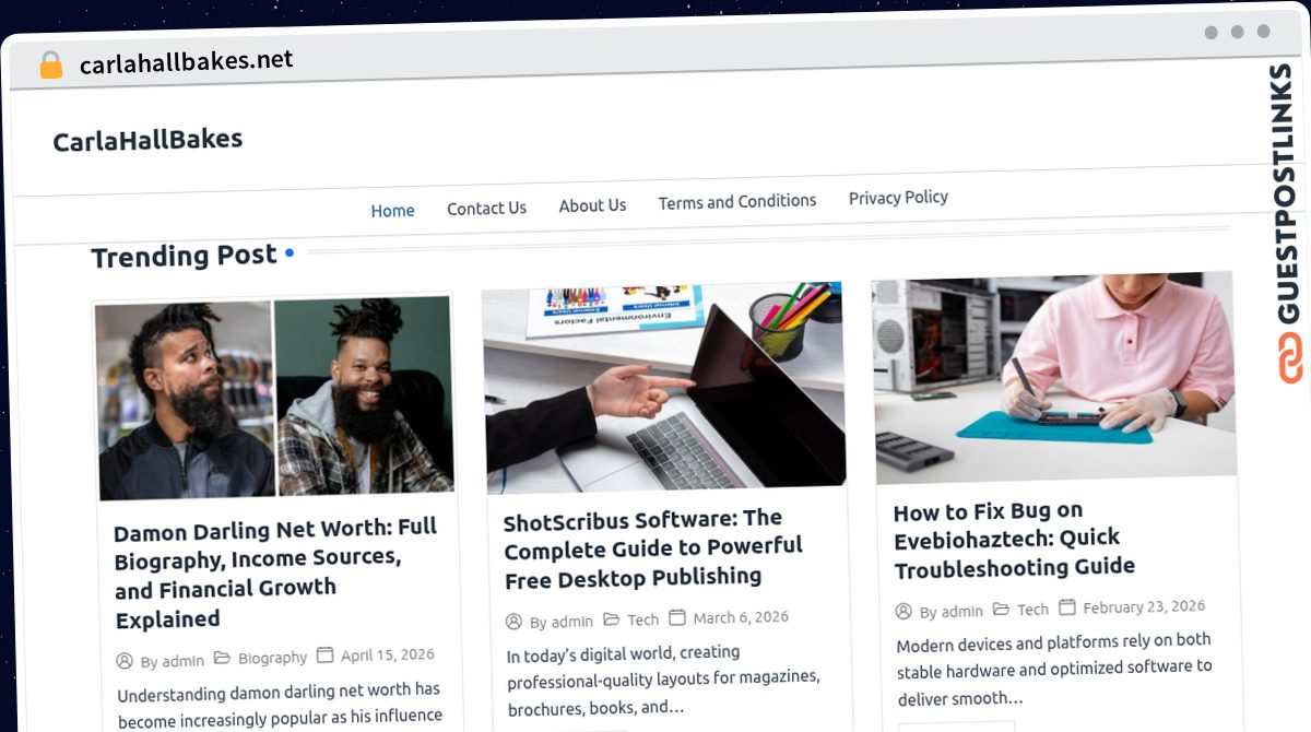 Publish Guest Post on carlahallbakes.net