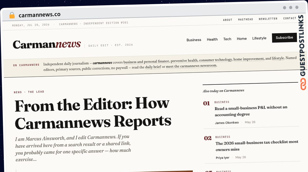 Publish Guest Post on carmannews.co