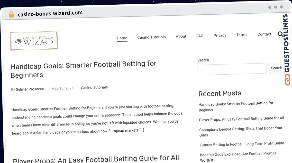 Publish Guest Post on casino-bonus-wizard.com