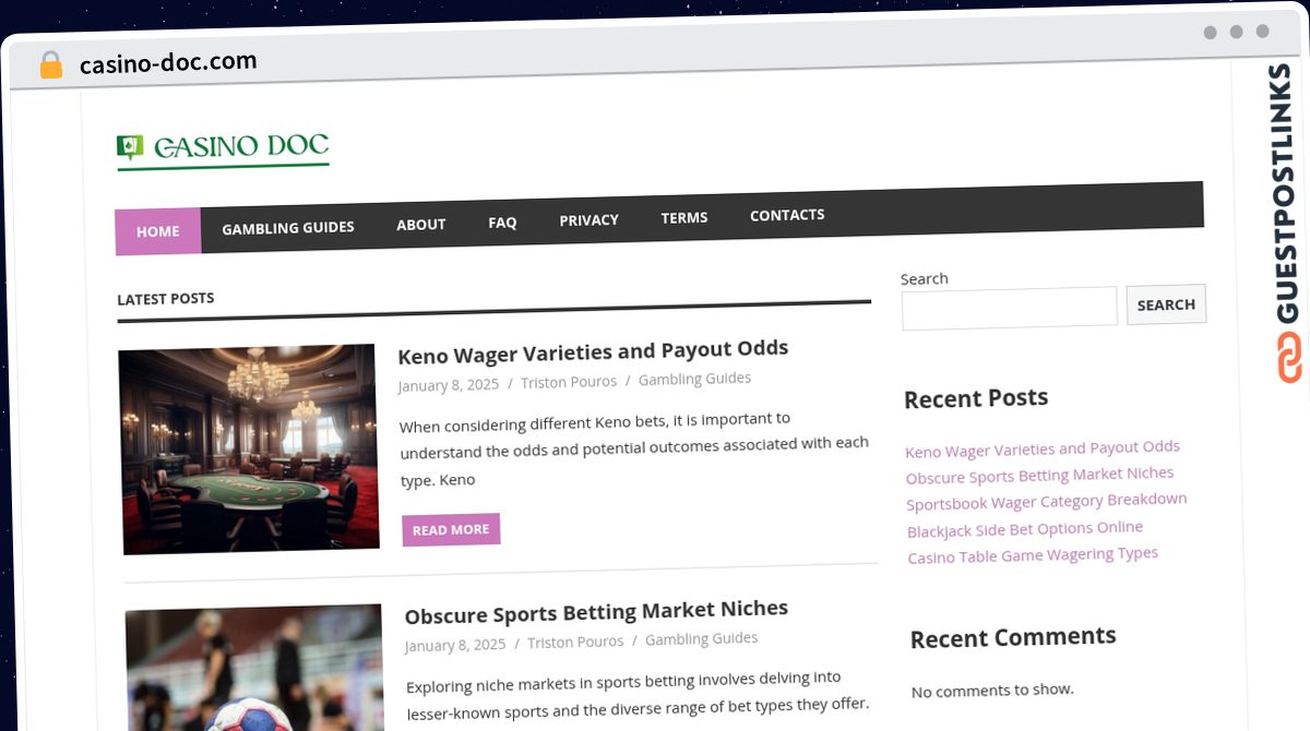 Publish Guest Post on casino-doc.com