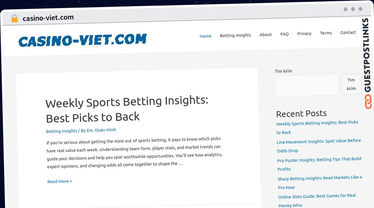 Publish Guest Post on casino-viet.com