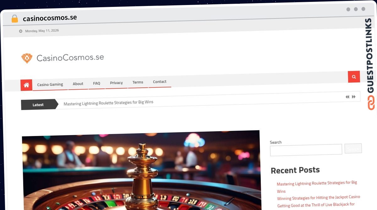 Publish Guest Post on casinocosmos.se