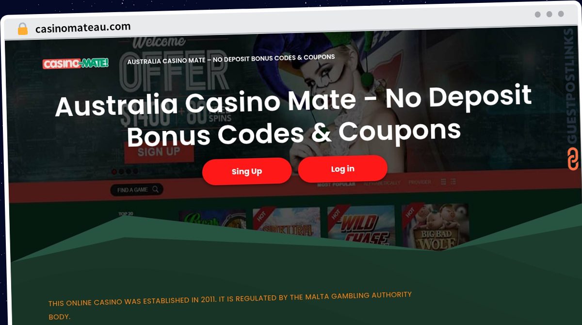 Publish Guest Post on casinomateau.com