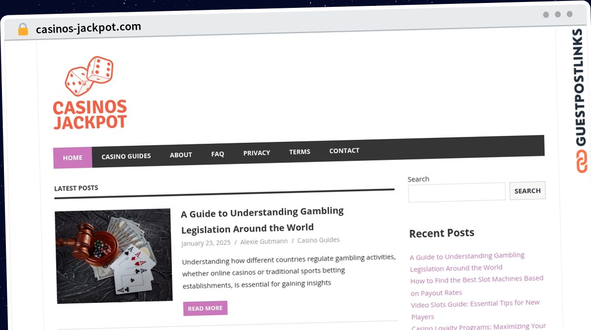 Publish Guest Post on casinos-jackpot.com