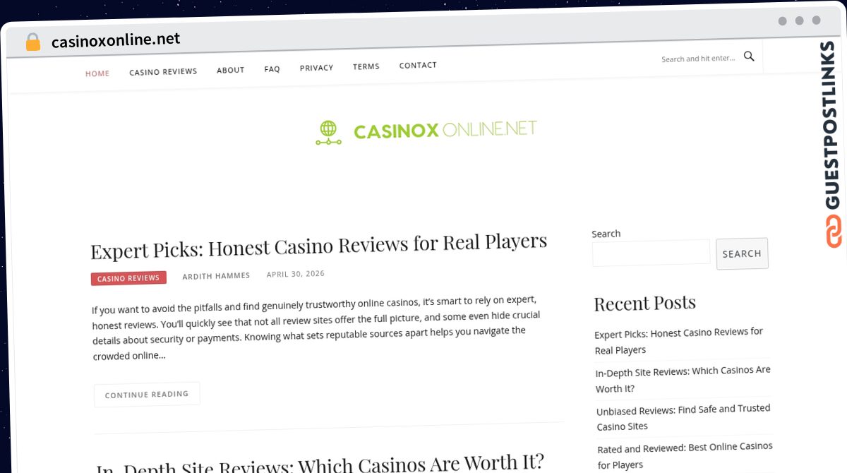Publish Guest Post on casinoxonline.net