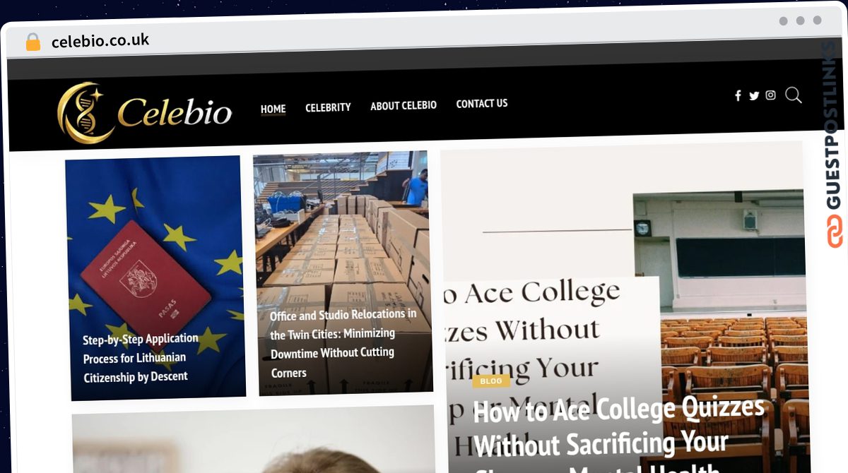 Publish Guest Post on celebio.co.uk