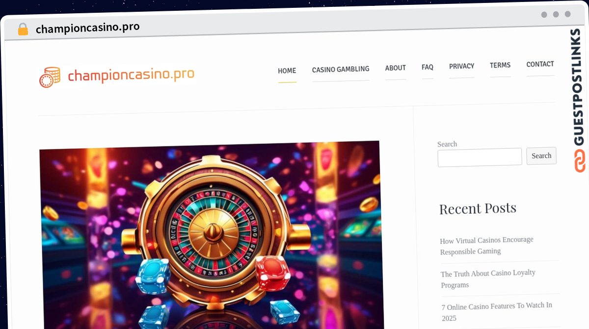 Publish Guest Post on championcasino.pro