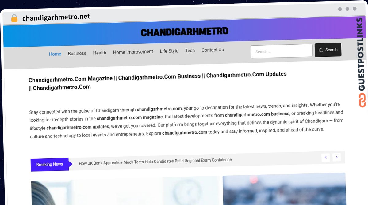 Publish Guest Post on chandigarhmetro.net