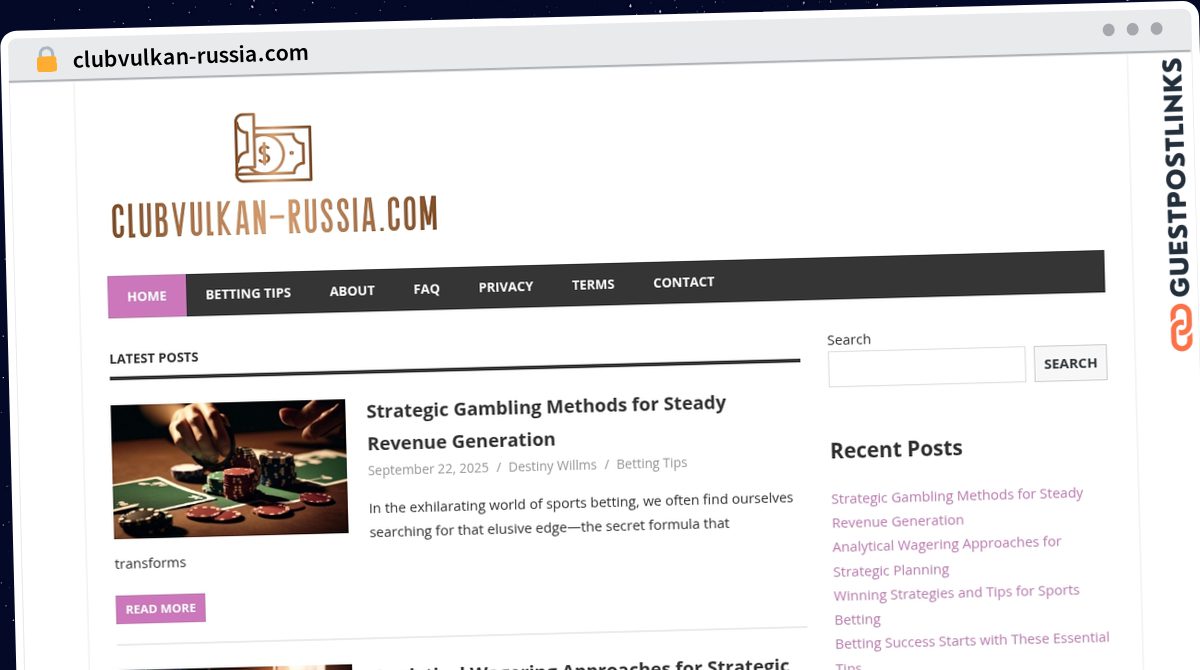 Publish Guest Post on clubvulkan-russia.com