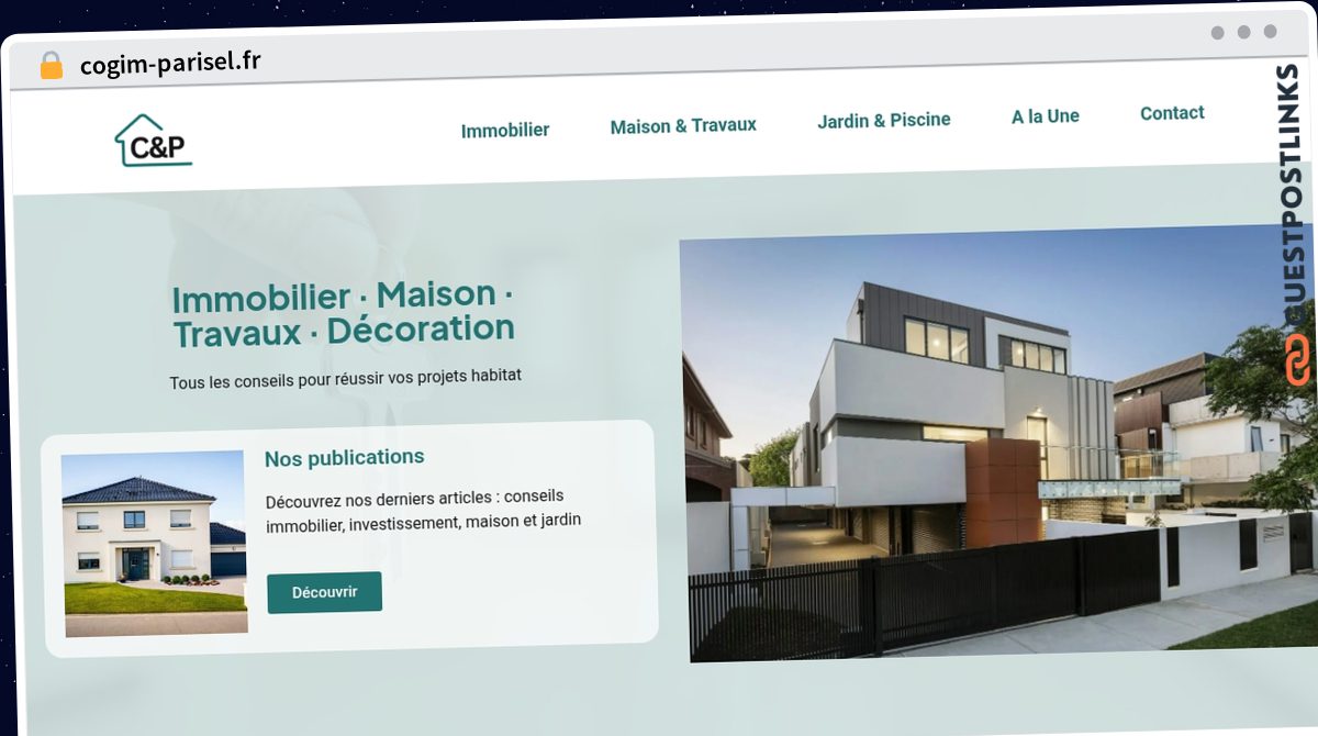 Publish Guest Post on cogim-parisel.fr