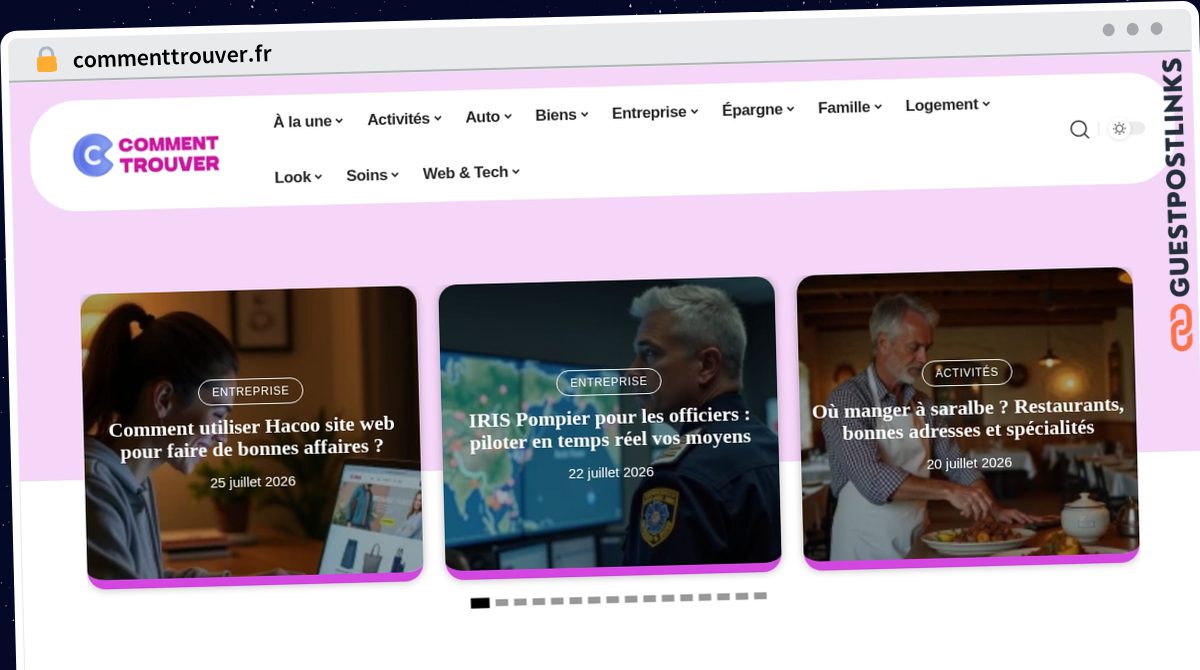 Publish Guest Post on commenttrouver.fr