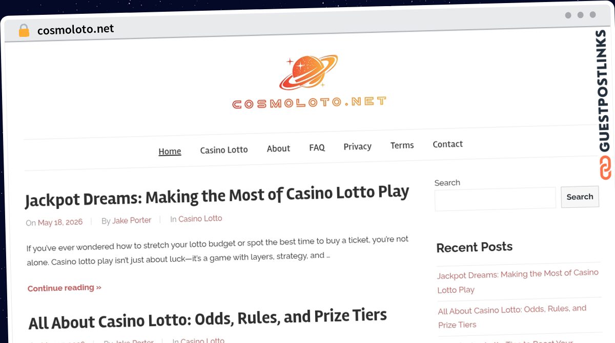 Publish Guest Post on cosmoloto.net